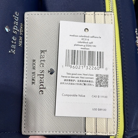 Kate Spade Madison Small Slim Card Holder
Platinum Grey Multi
NWT - Picture 13 of 16